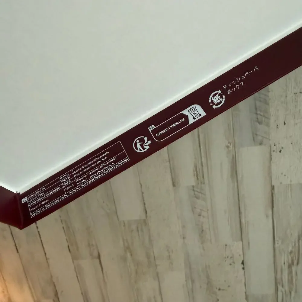 Gucci Burgundy Red Empty Gift Presentation Box White Logo Lid 16x12x2